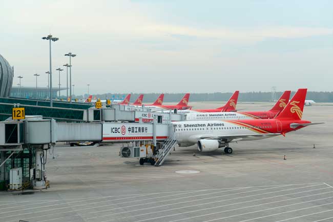 Shenzhen International Airport is a hub for Shenzhen Airlines.